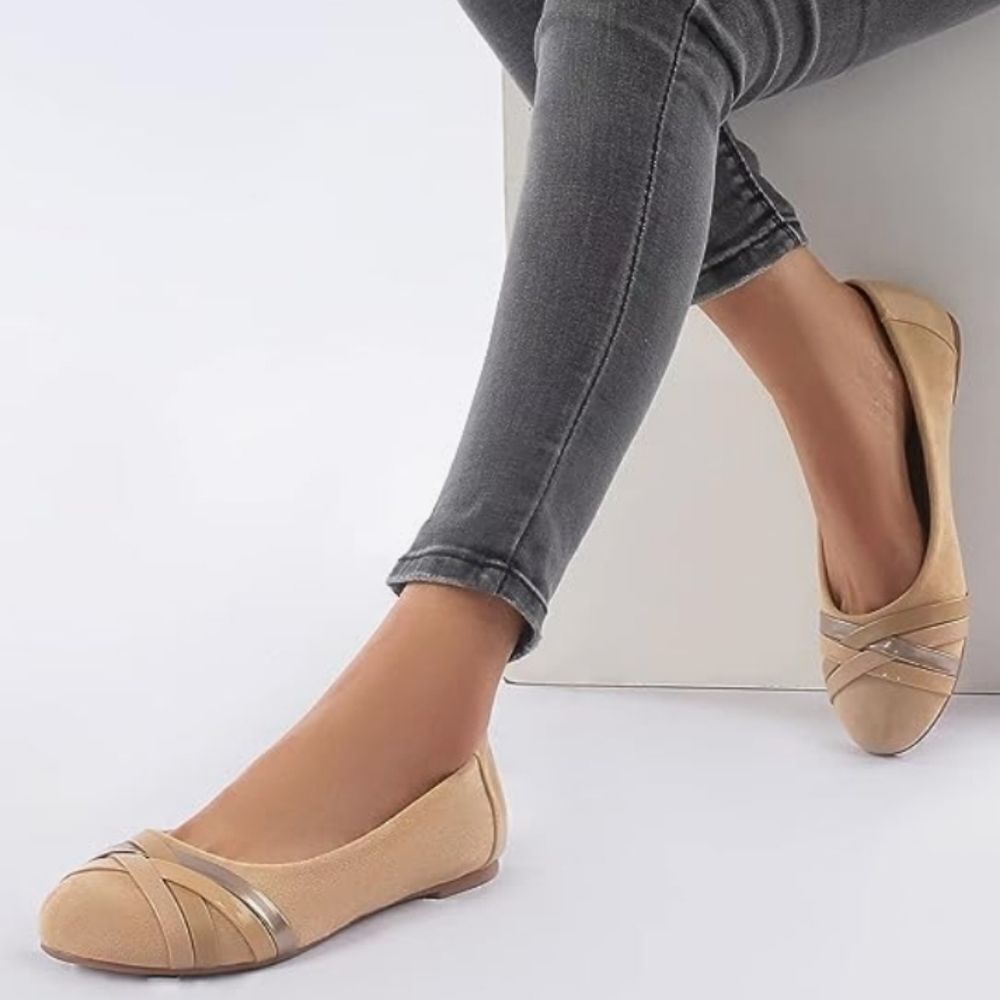 LIFETRIDE SIMPLY COMFORT ADALENE ROUND TOE SLIP-ON WOMEN"S FLAT